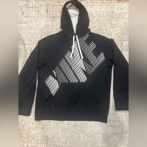 Nike Black Hoodie with White Patterned Logo